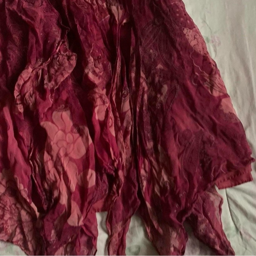 Silk Asymmetrical Fairy Vintage Skirt - Picture 6 of 6